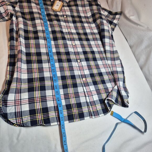 Cremieux Indian Madras Men's Short Sleeve Shirt Size XL Button Up Plaid (62) - Picture 9 of 9